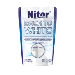 Nitor Tekstilfarge Back to white 400 g – få tilbake glansen i hvite tekstiler