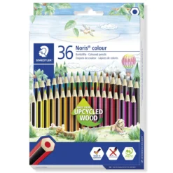 Noris Color 185 – 36 fargeblyanter i oppsirkulert tre