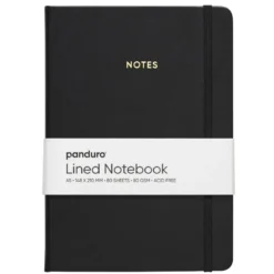 Notatbok A5 (148×210 mm), 80 linjerte ark, 80 g/m²