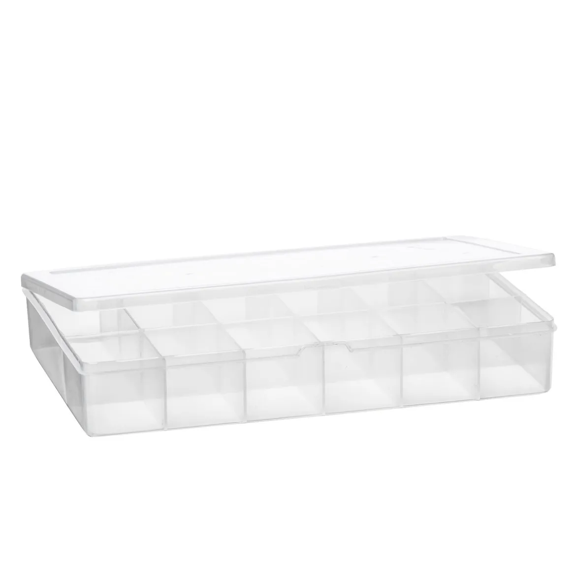 Oppbevaringseske av plast med 17 praktiske rom – 26×17×4,5 cm