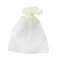 Organzaposer gaveposer av organza 10-pakning, transparent creme 9×11,5 cm