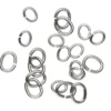 Ovale motringer miks 20-pakning sølvfarge – 3×4 mm og 5×6 mm, 10 av hver