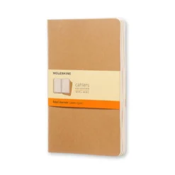 3-pakning Moleskine Cahier Journal Large (13×21 cm), gråpapir – 3×80 ulinjerte sider