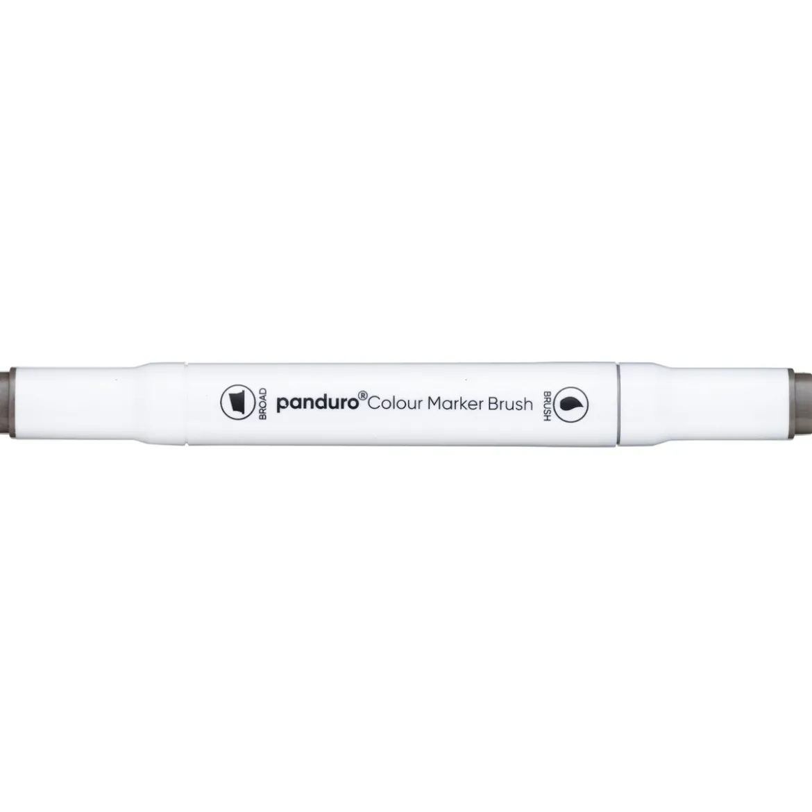 Panduro Colour Marker Brush, penselspiss og skråskjært spiss – Warm grey 7 WG7
