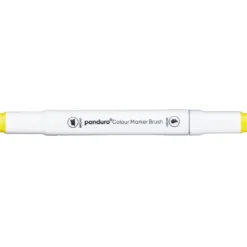 Panduro Colour Marker Brush, penselspiss og skråskjært spiss – Lemon yellow 35