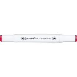 Panduro Colour Marker Brush, penselspiss og skråskjært spiss – Scarlet 13