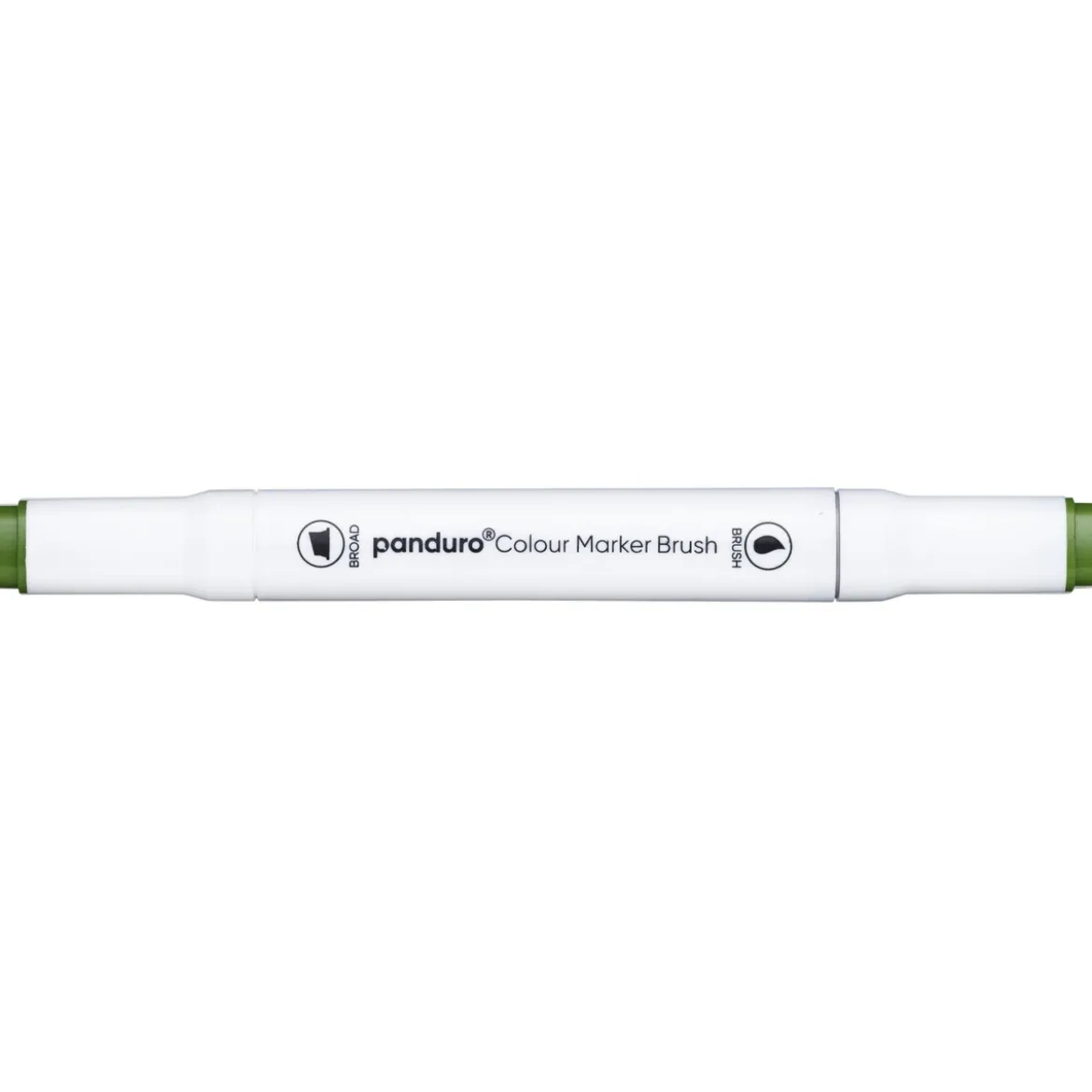 Panduro Colour Marker Brush, penselspiss og skråskjært spiss – Forest green 50