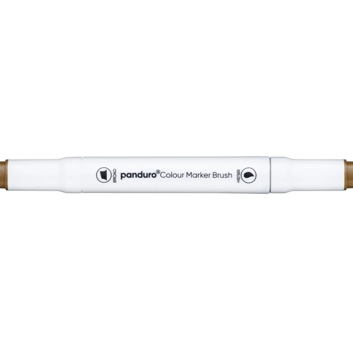 Panduro Colour Marker Brush, penselspiss og skråskjært spiss – Raw umber 102