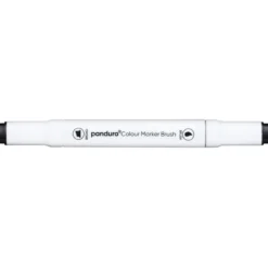 Panduro Colour Marker Brush, penselspiss og skråskjært spiss – Black 120