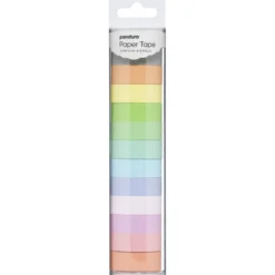 Paper Tape 12 stk. pastell 15 mm