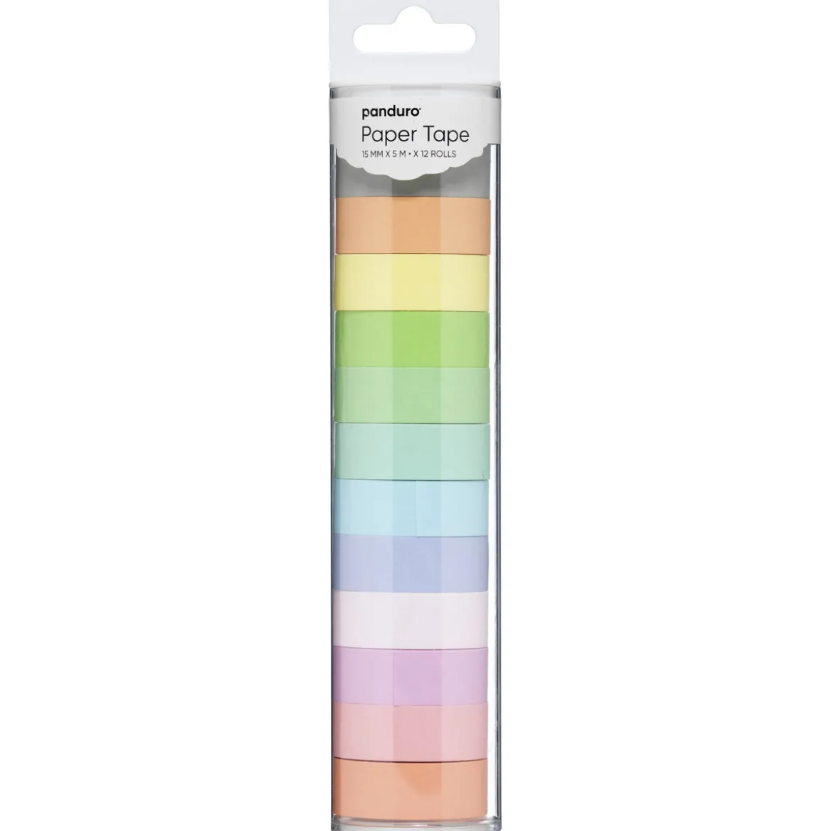 Paper Tape 12 stk. pastell 15 mm