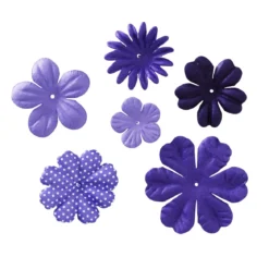 Papirblomster Purple 120 stk