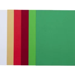Papir i nydelige julefarger til julehobby, 48 ark i A4-format, 80 g/m²