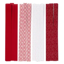 Papirremser 32 stk. Klassisk rødt og hvitt tema – remsene er 45×1,5 cm