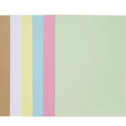 Papirsett i pastellfarger med 48 stk. kraftige A4-ark (210×297 mm) à 240 g/m²