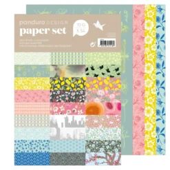 Papirsett med 54 ark – blomster, vår og mønster, A4 (210x297 mm), 70 g/m²
