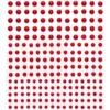 Pearl stickers rød – 420 rødglinsende perleklistremerker. Ø4, 5, 6 mm