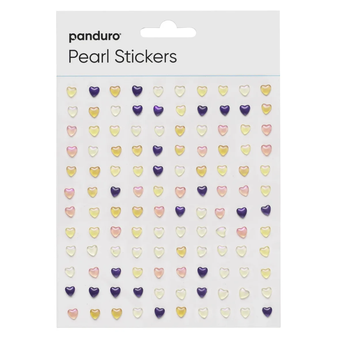 Pearl Stickers småhjerte fargemiks med glitter – til sammen 240 hjerter med diameter 5 mm