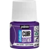 Pebeo Cuir Leather 45 ml lærfarge, farger også PU-lær – lilla, matt satengfinish