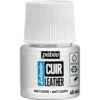 Pebeo Cuir Leather 45 ml lærfarge, farger også PU-lær – hvit, matt satengfinish