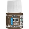 Pebeo Cuir Leather 45 ml lærfarge, farger også PU-lær – brun, matt satengfinish