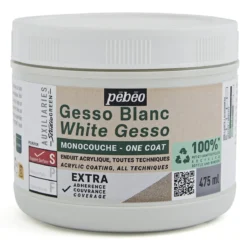 Pebeo Gesso white 475 ml – hvit gesso for grunnmaling / grunning