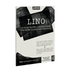 Pebeo Lino Paper Block A4 (210×297 mm), papir for linoleumstrykk, 30 ark, 105 g/m²