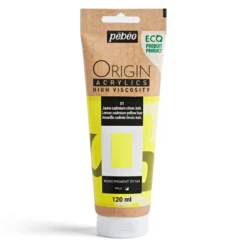 Pebeo Origin Acrylics akrylmaling 120 ml Lemon cadmium yellow hue 01