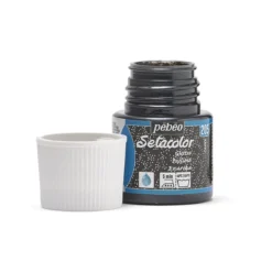 Pebeo Setacolor 45 ml tekstilfarge Glitter Onyx