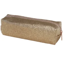 Pennal med masse gullglitter, 20x6x6 cm