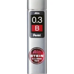 Pentel blyantstifter refill – 0,3 mm B. Inneholder 15 stifter.