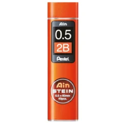 Pentel blyantstifter refill – 0,5 mm 2B. Inneholder 40 stifter.