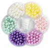 Perleeske blomst Pastell 300st
