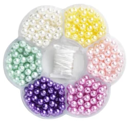 Perleeske blomst Pastell 300st