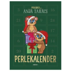 Perlekalender by Anja Takacs – 24 flotte perleprosjekter med julestemning. Dansk tekst.