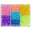 Perlemiks med 2850 transparente perler i 7 ulike farger