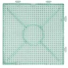Perleplate for perler og rørperler i størrelsen Ø5 mm – transparent turkis, 15×15 cm