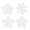 Perleplate Midi blomster 4-pakning Ø10 cm, små blomster – til våre rørperler med diameter 5 mm