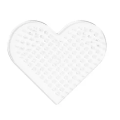 Perleplate Midi lite hjerte, 8×7,5 cm – til våre rørperler med diameter 5 mm