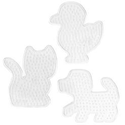 Perleplate Midi 3-pakning – hund, katt og kylling – til våre rørperler med diameter 5 mm