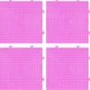Perleplate Midi 4-pakning rosa kvadrater, byggbare, 15×15 cm – for våre rørperler med diameter 5 mm