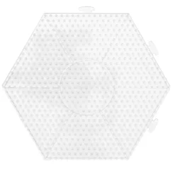 Perleplate Midi sekskant, 15,5×13,5 cm – til våre rørperler med diameter 5 mm