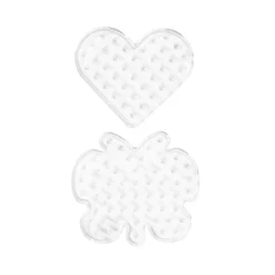 Perleplate XL 2-pakning – sommerfugl og hjerte – til våre XL-rørperler med diameter 9 mm