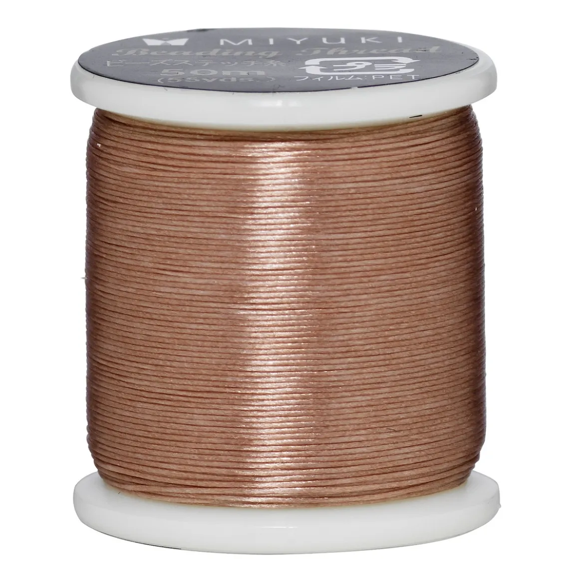 Perletråd Miyuki 50 meter – blush – 0,2 mm i diameter, fremstilt i 100 % nylon