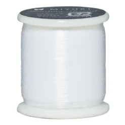 Perletråd Miyuki 50 meter – hvit – 0,2 mm i diameter, fremstilt i 100 % nylon