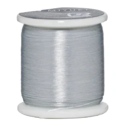 Perletråd Miyuki 50 meter – sølv – 0,2 mm i diameter, fremstilt i 100 % nylon