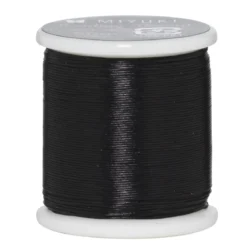 Perletråd Miyuki 50 meter – svart – 0,2 mm i diameter, fremstilt i 100 % nylon