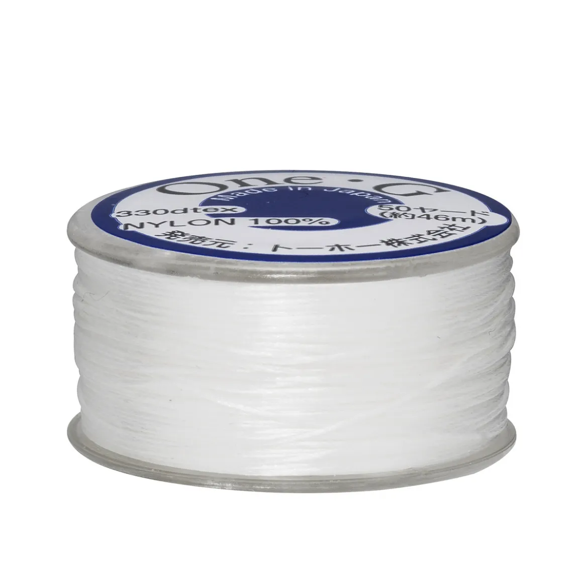 Perletråd TOHO hvit, 46 meter – 0,2 millimeter i diameter