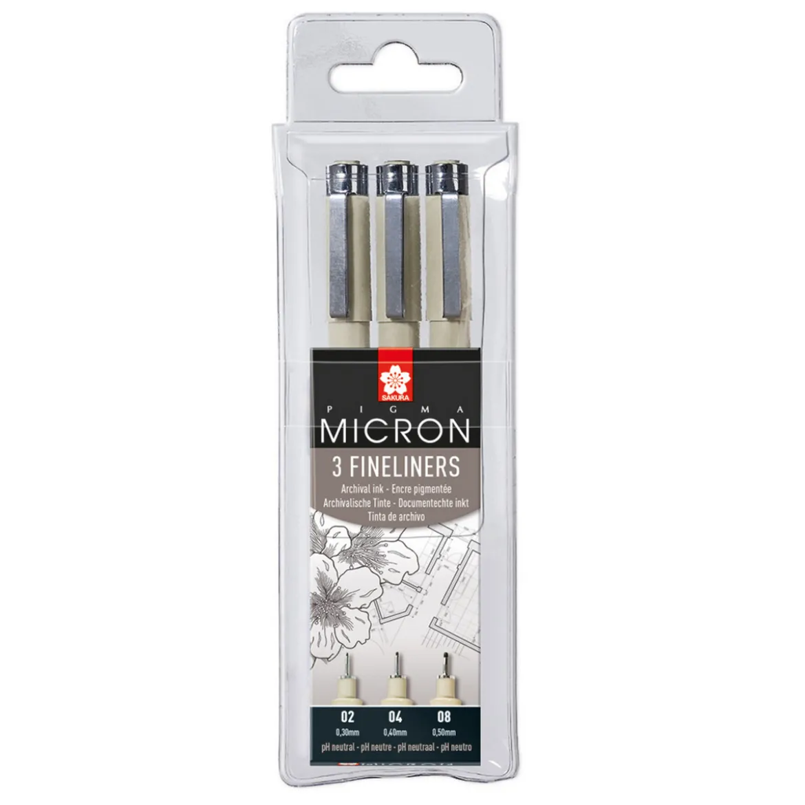 Pigma Micron sett 3pk 0,30-0,5