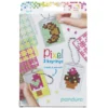 Pikselhobby Kit Sweet – 3 nøkkelringer à 30×40 mm, 8 pikselplater og mønsterhefte